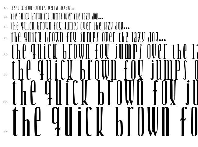 Woodcutter Jet-Set font waterfall